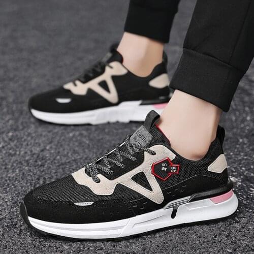 2021 New Casual Fashion Tennis Travel Out Sports Sneakers Colorblock Lace-up Men Shoes Safe Flats Breathable Running Shoes