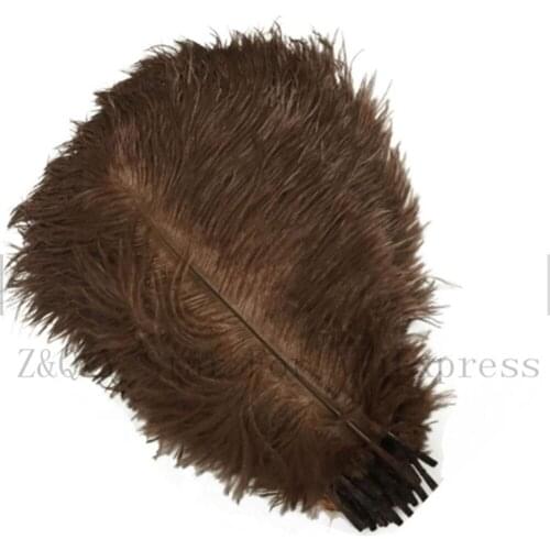 Natural 10-100PCS ostrich hair 45-50CM (18-20 inches) coffee dyed DIY craft jewelry decoration jewelry clothing feather