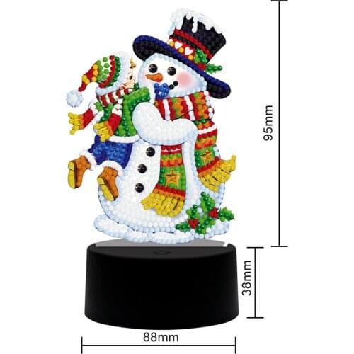 New Design Snowman DIY Diamond Painting Led Light Pad 5D Diamond Mosaic Embroidery Lamp Light 7 Colors Available Home Decor
