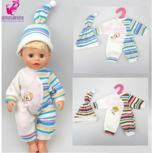 New clothes set for 14" 16" baby doll 35cm baby doll clothes Newborn suit with cap for doll girls gift