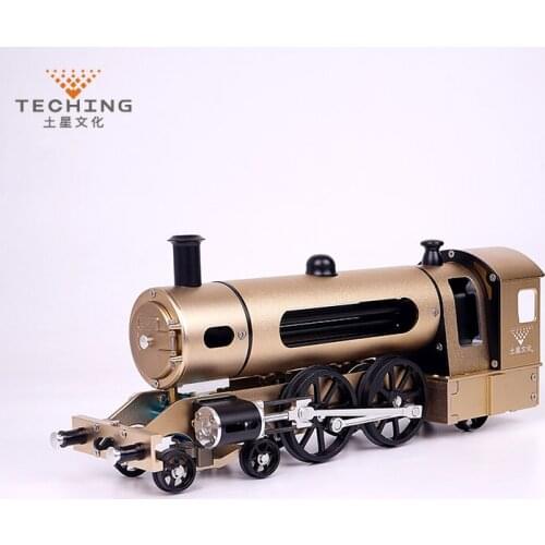 Full CNC Metal Assembled Twin wheels Steam Train Toy Model Building Kits for Researching Industry Studying / Toy / Gift