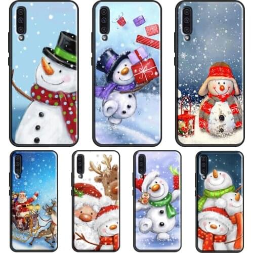 Santa Merry Christmas Snowman For Samsung A21S A20e A02S A20 A40 A50 A70 A12 A32 A42 A52 A72 A31 A41 A51 A71 Phone Case