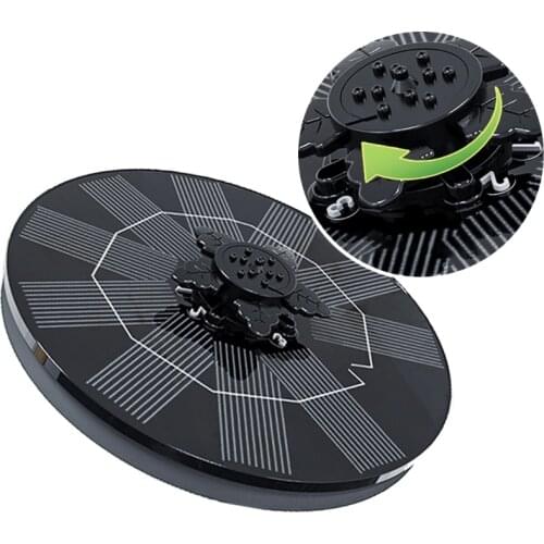 Solar Fountain for Bird Bath 3-in-1 Nozzle with 3 Water Styles 3W Pump for Garden Pond Pool Aquarium Fish Tank Backyard Decor