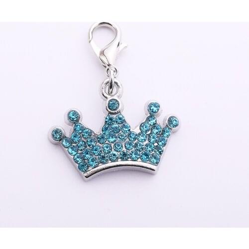 2pcs/LOT Rhinestone Crown charm DIY Accessories Bag Charm Gifts For Women Bracelet necklace Pendant