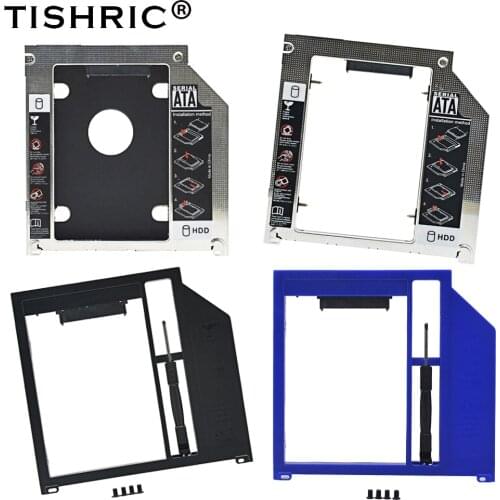 TISHRIC Universal Aluminum/Plastic 9.5mm/9.0mm HDD Caddy 2nd SATA 3.0 Hard Disk Enclosure For Apple Macbook Pro Air Optibay
