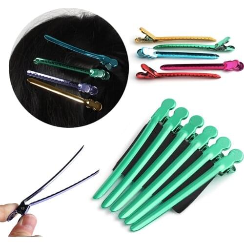 6Pcs Metal Duck Mouth Hair Clip Hair Clamps For Women Hairdressing Pro Salon Section Hair Clips Hair Styling Tools Accessories