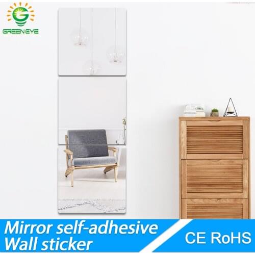 Mirror Wall Sticker Square Self-adhesive waterproof Mirrorr Sticker 30*30cm Crystal Wall Paper DIY 3D Home Bathroom Decoration