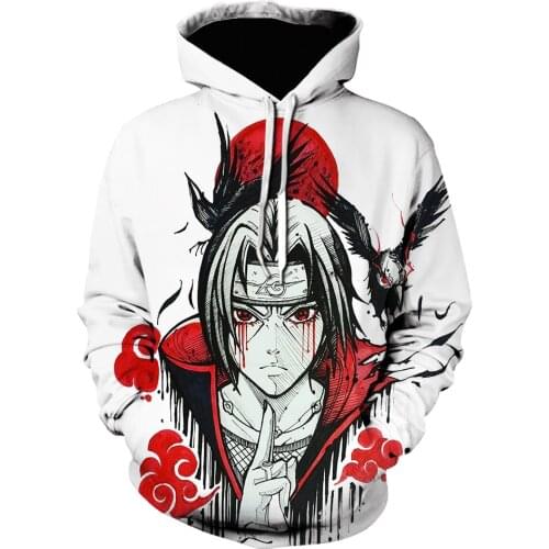 2021 Winter Cartoon Sweatshirt Harajuku Style Hoodies Itachi Pullover Anime 3D Print Hoodies One Piece Casual Pullover Sudaderas