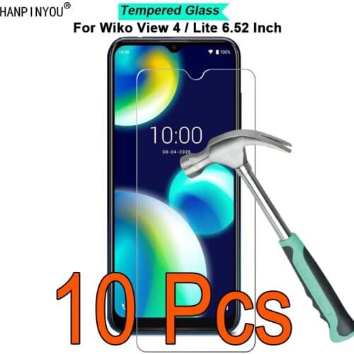 10 Pcs/Lot For Wiko View 4 View4 / Lite 6.52" 9H Hardness 2.5D Ultra-thin Toughened Tempered Glass Film Screen Protector Guard