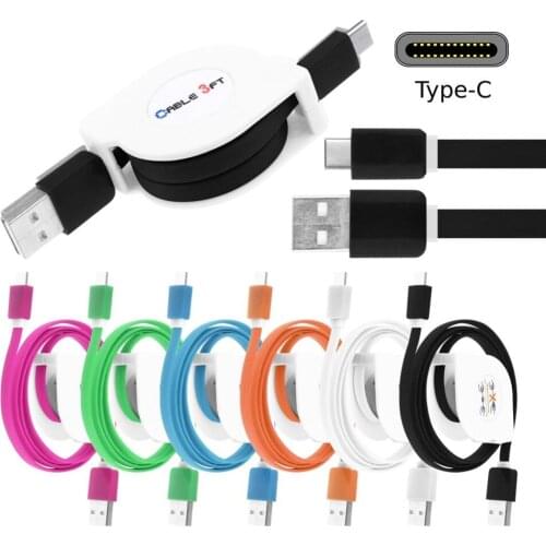 100CM Retractable USB-C Type C Cable For Huawei P9 Honor 8/V8 Mate 9 Umi Max/Plus/Super LG G5/V20 Type-C Charging Charger