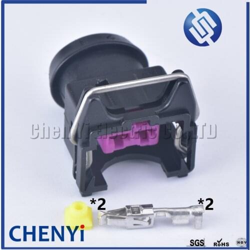2 Set 2 Pin female Auto waterproof connector EV1 Auto Fuel Injector Plug For VW Bora Jetta Passat Audi 443 906 232 443906232