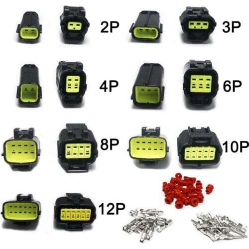 5sets 1.8mm 2/3/4/6/8/10/pin Automotive Electrical wire Connector Male Female cable terminal plug Kits Motorcycle ebike car