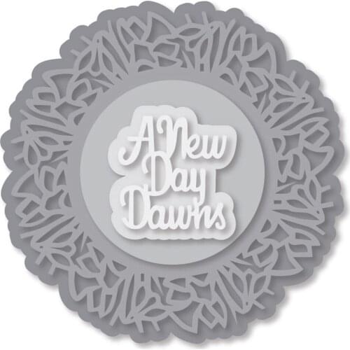 5pcs Circle Letter frame Metal Cutting Dies Stencil for DIY Scrapbooking Stamp/photo album Decorative Embossing die Paper Cards