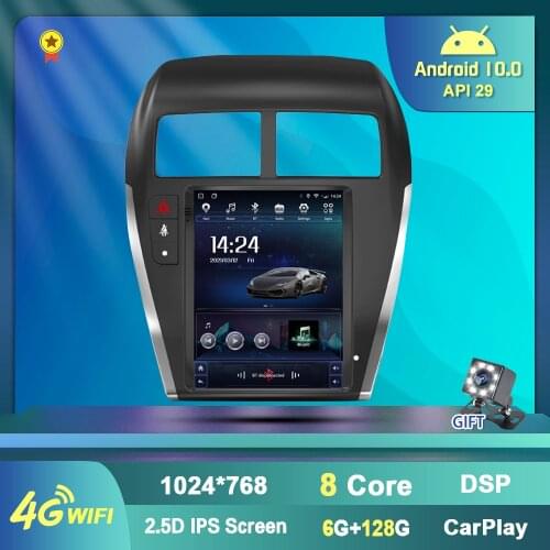 Car Radio for Mitsubishi ASX 9.7 Inch Tesla Style Android 9.0 Multimedia Video DVD Player GPS Navigation Carplay Streeing Wheel