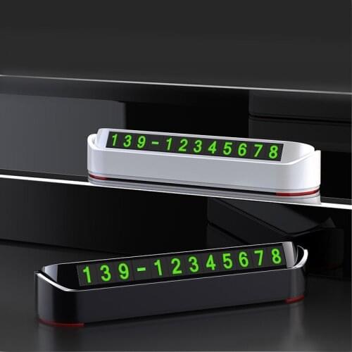 Car Temporary Parking Card Temporary Stop Sign Phone Number Sticker Car Flip Numbers Luminous Temporary Parking Plate Dropship