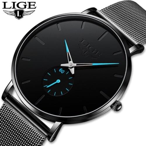 LIGE Quartz Clock Sports Men Watch Top Brand Luxury Famous Dress Fashion Watches Male Unisex Ultra Thin Wrist watch Para Hombre