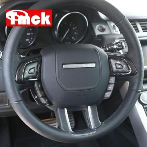 For Land Rover Range Rover Evoque L538 2012-2019 ABS Chrome Car Accessories Steering Wheel Button Trim Cover Decorative Frame