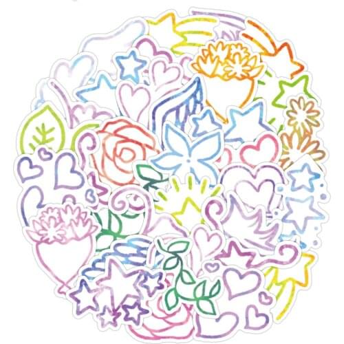 40pcs Cartoon Wings Stickers Beautiful Skateboard Fridge Guitar Laptop Motorcycle Luggage Classic Toy Graffiti Sticker for Kid