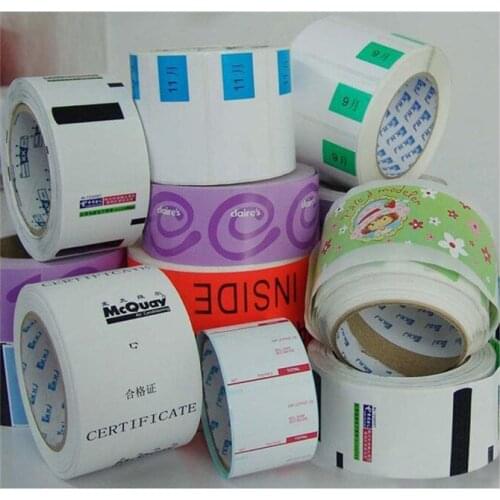 Custom self adhesive food sticker, glossy waterproof logo label