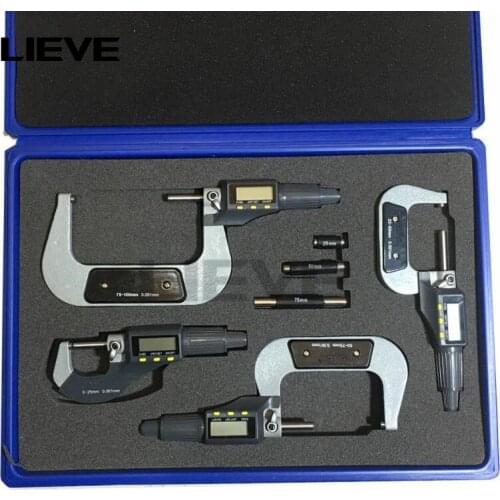 Electronic Outside Micrometer 0-25mm 25-50mm 50-75mm 75-100mm 0.001 mm Digital Micrometer Gauge Meter Micrometer Measuring Tools