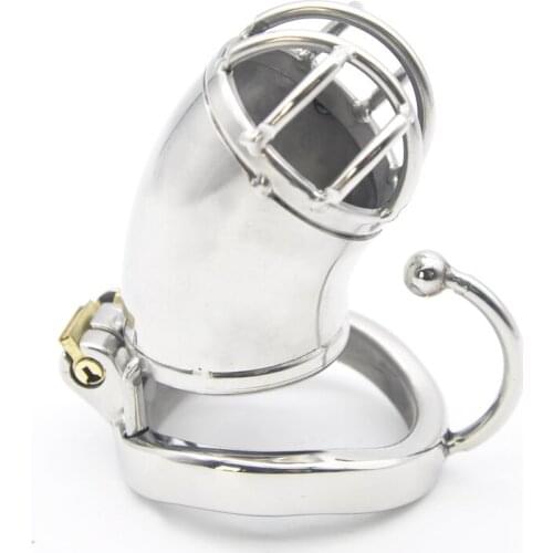 Penis Captivity Stainless Steel Male Chastity Large Cage with Base Arc Cock Ring Penis Ring Devices Adult Sex Toys C272