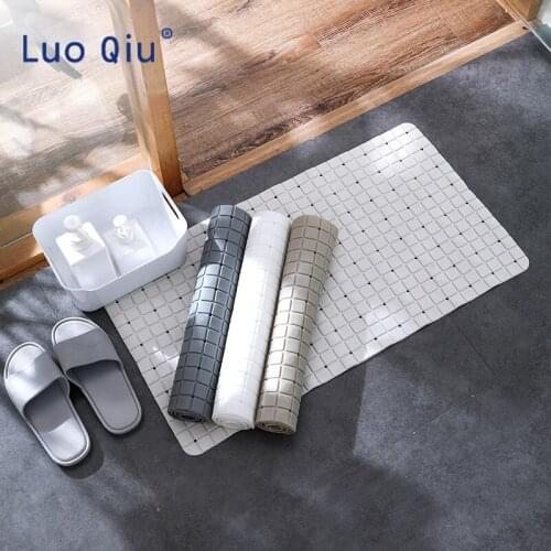 PVC Bathroom Mat Toilet Mats Shower Bathroom Carpet Suction Anti Slip Sucker kinthen Bathroom Carpet Set Bath Mat Decor