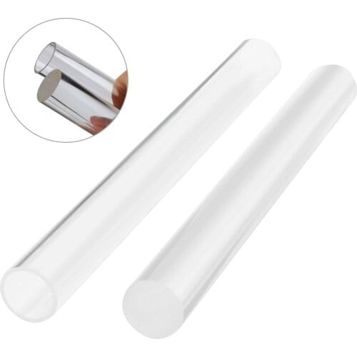 NICEYARD Round Tube Roller Non-Stick Sculpture Modeling Tools Clay Rolling Pin Clear Acrylic Clay Acrylic Rod Hollow Stick