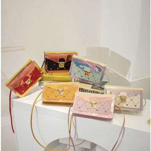 Laser Love Small Square Crossbody Bag For Women Chain Mini Shoulder Bag Messenger Bag Handbags Purses Evening Clutch Bags