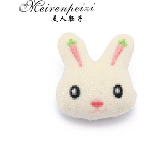 Meirenpeizi Cute White Rabbits Brooches Animal Design Bunny Enamel Metal Pins For Women Coat Shirt Bag Jackets Collar Lapel Badg