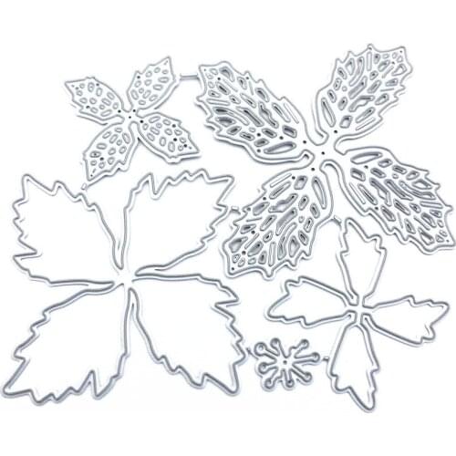 Metal Cutting Dies Cut Die Mold 5pcs Flowers Petal Frame Scrapbook Paper Craft Knife Mould Blade Punch Stencils
