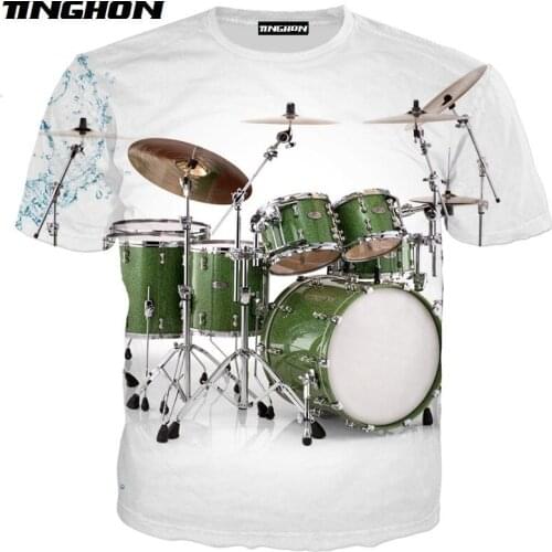 XS-7XL Musical Instrument Hand Drumming Guitar 3D Print Men Women Short Sleeves Summer Streetwear Casual T shirt 01