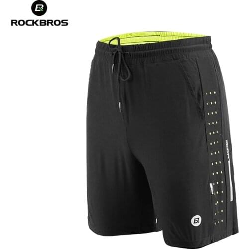 ROCKBROS Men Cycling Shorts Clothing Wortout Gym Shorts Spandex Jogging Fitness Soccer Running Shorts