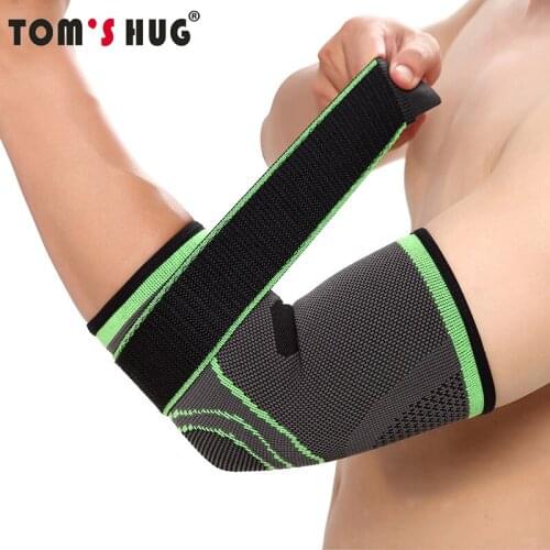 1Pcs Elbow Pads Elbow Support Adult Protect Support Knee Sleeve Adjustable Sports Cycling Gym Elbow Guard Brace Warm Volleyball