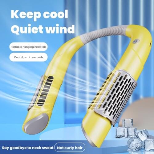 Portable Air Conditioner Fan Mini Air Cooler Neck Fan USB Rechargeable Bladeless Fan Hanging Fan Humidifier Purifier for Home