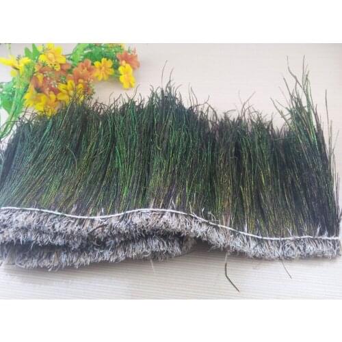 Sell 1yards long natural peacock feather yarn, feather silk long 15-20cm, thicker type