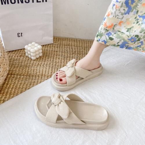 Sandals And Slippers Female Fairy Style Summer Outing Trend New Fashion Outing Thick-Soled Beach Shoes