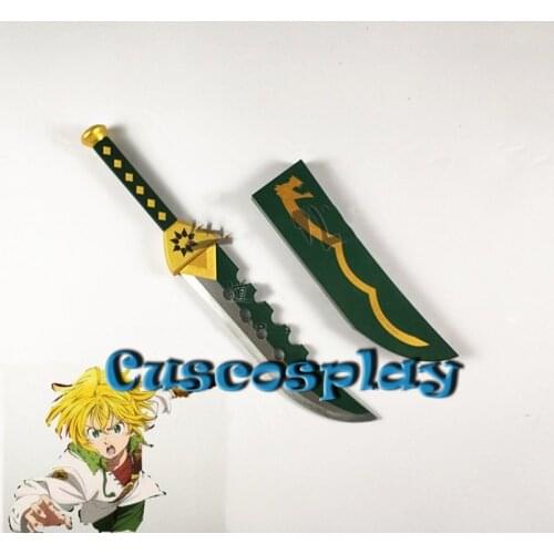 Seven Deadly Sins Meliodas Demon Sword Knife Cosplay Replica Prop PVC Sword Weapons Child Adult Costume Party Toy Gift Props