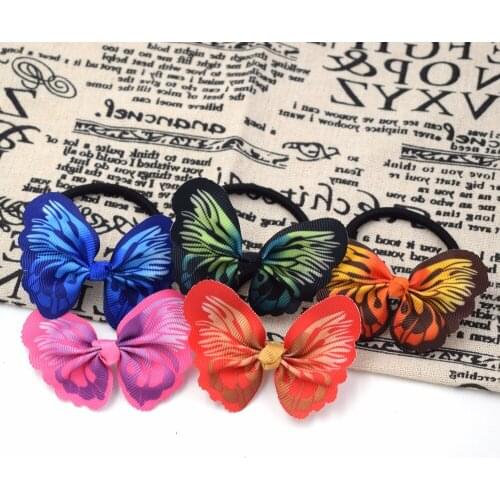 1 Pcs New Arrival Animal Butterfly Elastic Hair Rubber Bands For Women Girls Hair Ornaments Accessories Headbands