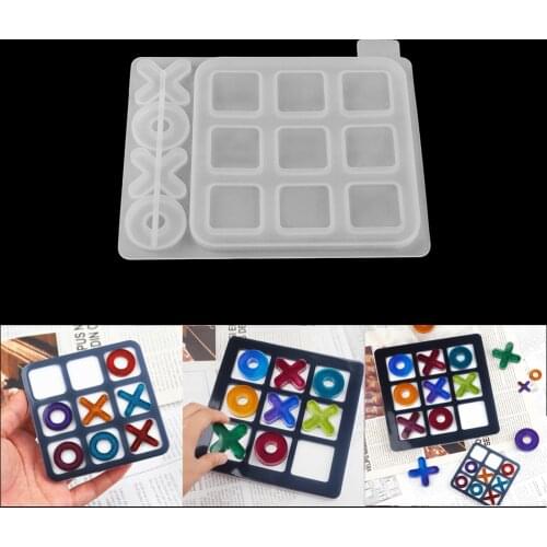 1pcs Small Kind OX Chess Game Transparent Silicone Casting Mold For DIY UV Epoxy Resin Crafts Handmade Jewelry Making Tools