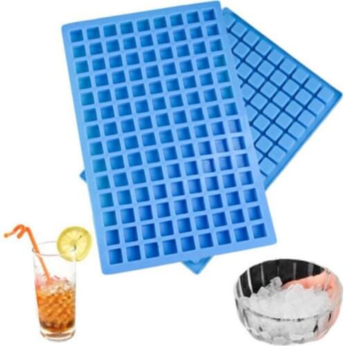 126 Grids Blue Silicone Ice Cube Tray Creative Chocolate Tray Plastic Ice Maker Bar Jelly Mould Kitchen Accessories Tools