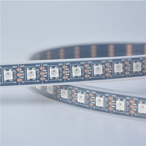 5m 5V SK6812 WS2812B 96 Leds/m BLACK 96 Leds/m WHITE SMD 5050 RGB Dream addressable Color Pixel LED IP67 Strip Light