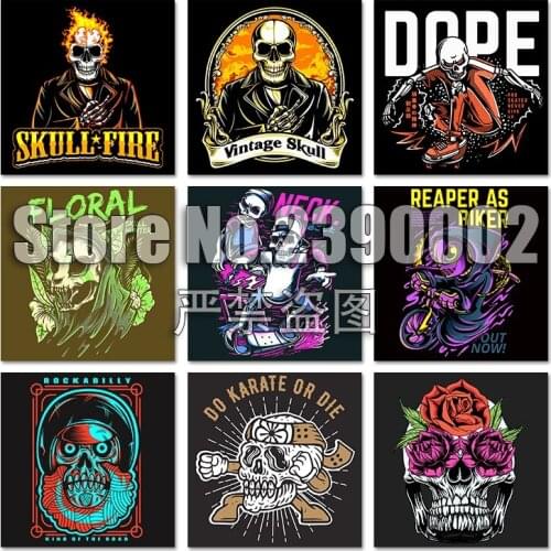5d Diy Diamond Painting Cross Stitch Skull Embroidery Diamond Mosaic Sewing & Knitting Supplies Posters Full Rhinestone Gifts