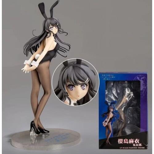 Anime Adolescent Idiots Don't Dream Of Bunny Girl Senpais Dreams Sakurajima Mai PVC Action Figure Collectible Model Toys 26CM