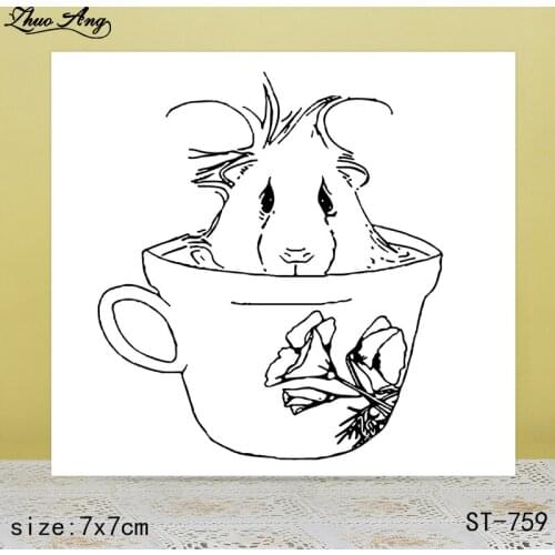 ZhuoAng Helpless Mouse Clear Stamps/Seals For DIY Scrapbooking/Card Making/Album Decorative Silicon Stamp Crafts