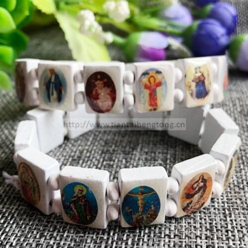 Wooden religious saint bracelet, icon bracelet,orthodox bracelet, greek bracelet different color available