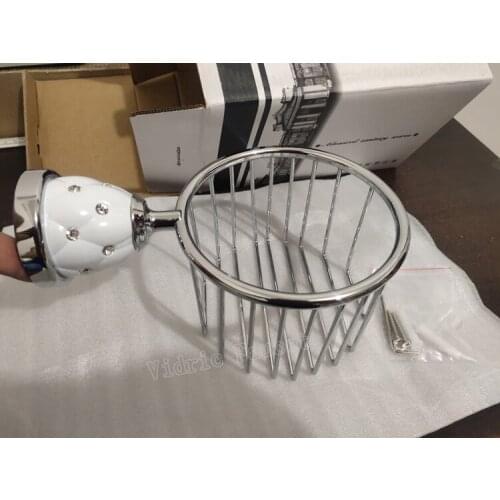 Vidric Golden brass Blue&white porcelain base Toilet baskets Paper Holder Roll Holder, Paper towel holder,bathroom accessories