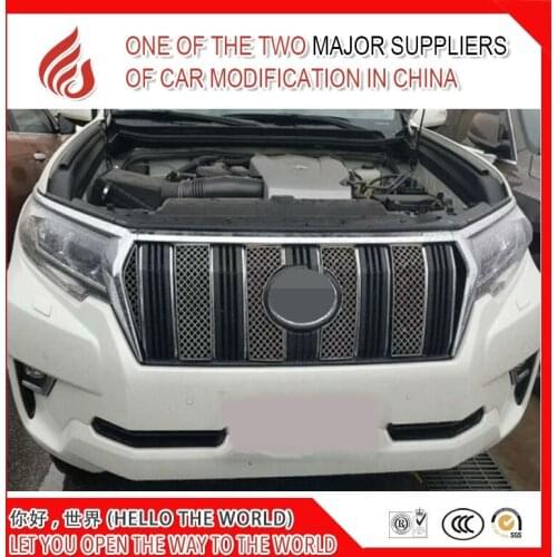 Hot sale Stainless steel car front grille racing grills grill cover trim for Prado FJ150 2010 - 2018