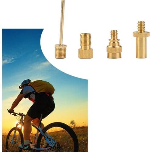 4pcs Bicycle Inflat Needle Converter Basketball Pneumatic Schrader Presta Valve Ventil Adapter Set Bicycle Pump Tube Accessories