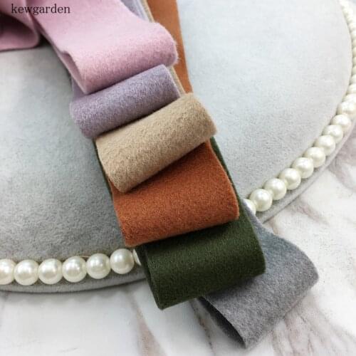 Kewgarden 1" 1-1/2" Cashmere Cotton Satin Ribbons Handmade Tape DIY Bowknot Ribbon Clothing Accessories 2 Metters