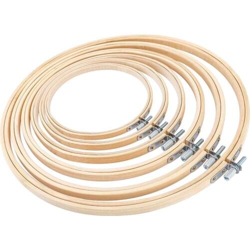 8-26CM Bamboo Frame Embroidery Hoop Ring DIY Needlecraft Cross Stitch Machine Round Loop Hand Household Sewing Tools